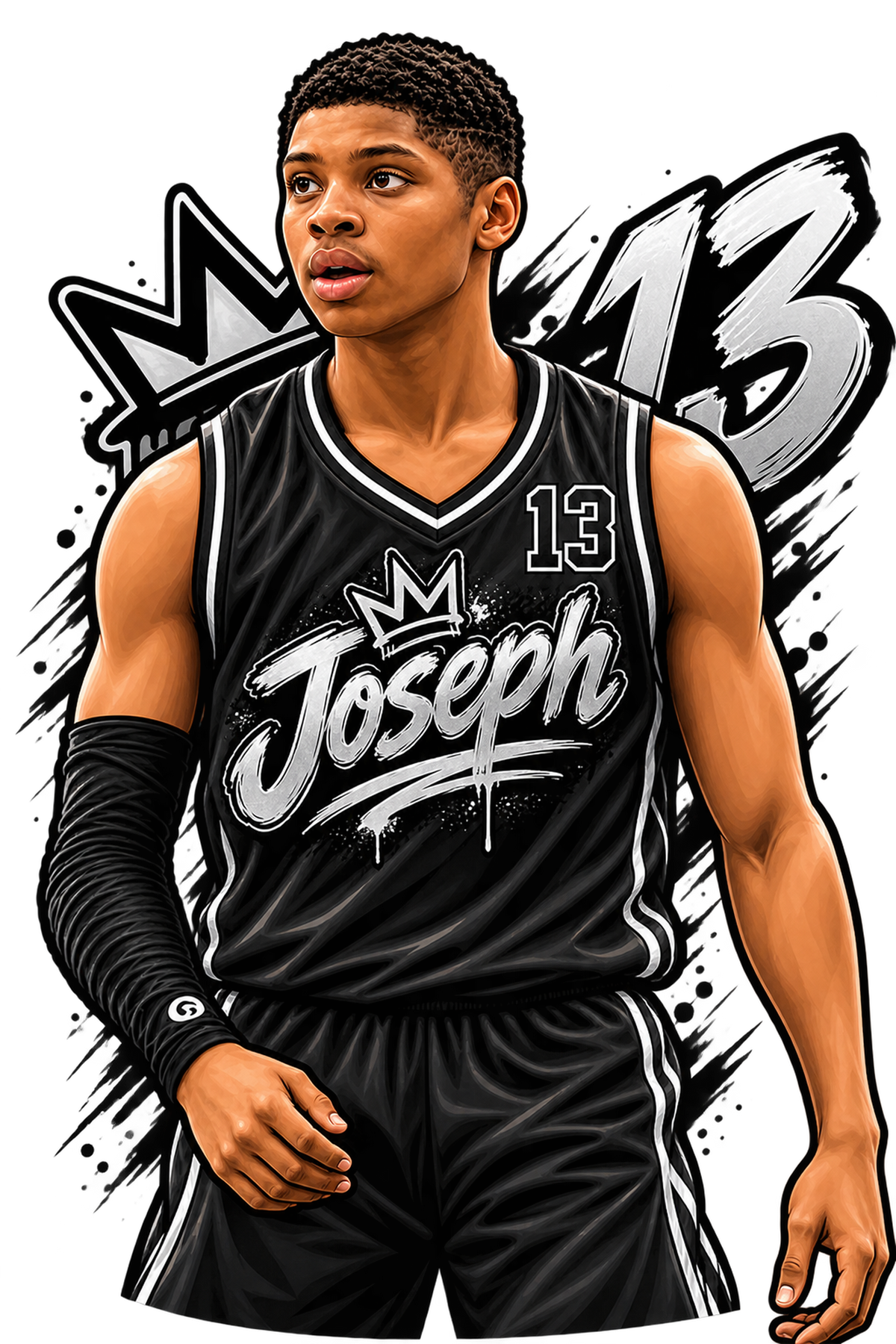 [Digital Download] Joseph Basketball Mascot Tee SVG PNG EPS | Digital Download | Cricut Silhouette Sublimation Design