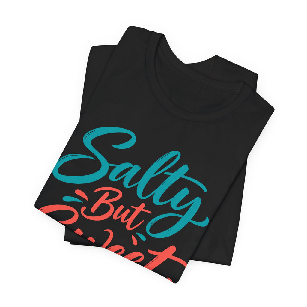 Salty But Sweet T-Shirt | Hand-Lettered Summer Script Tee | Beach Quote Gift Shirt