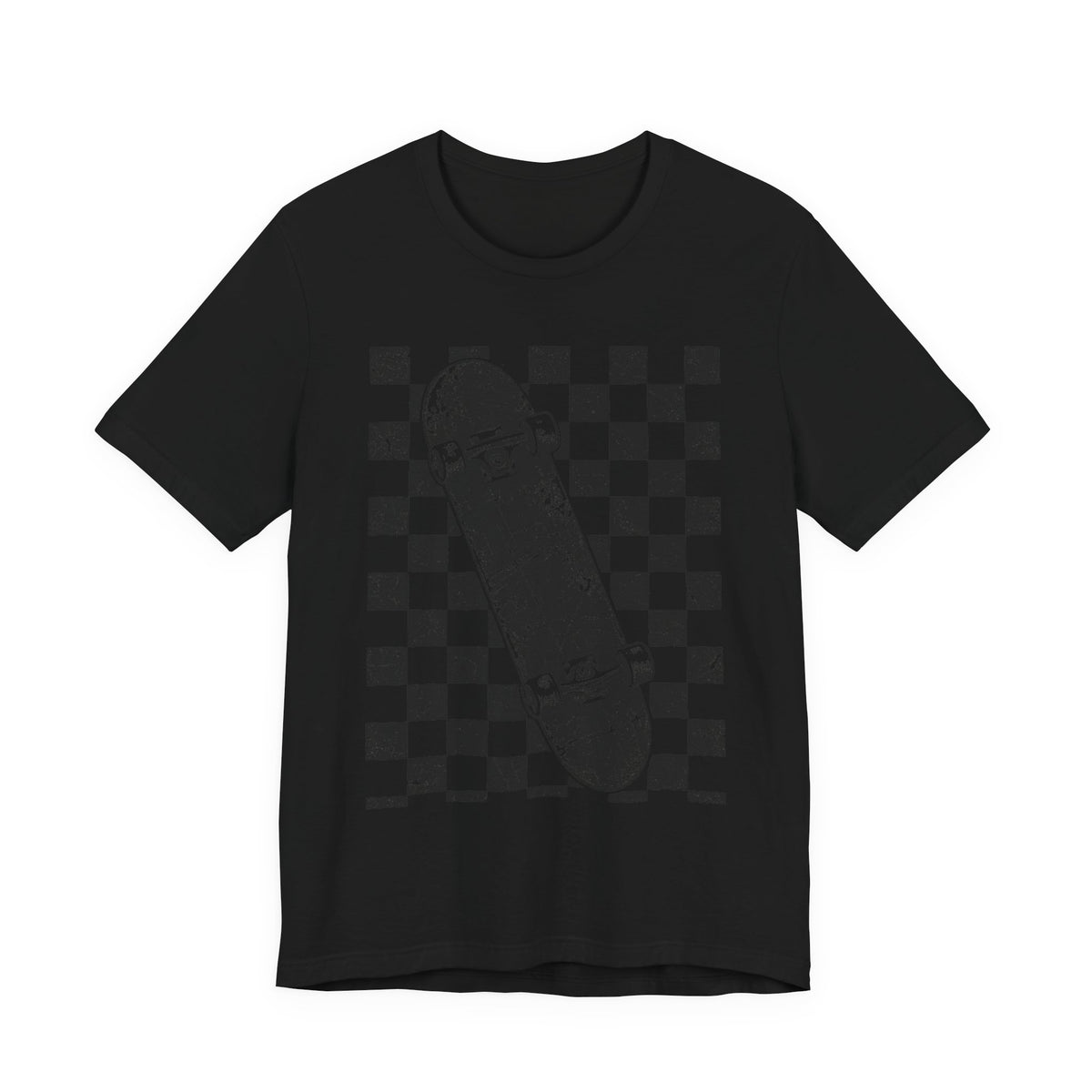 Checkerboard Skater T-Shirt | Vintage 90s Skate Culture Tee | Retro Black White Streetwear Gift