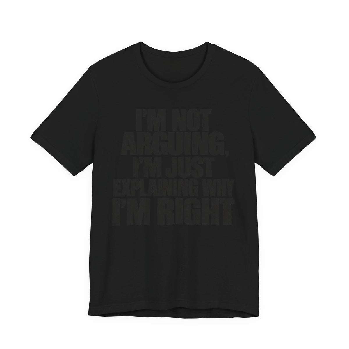 I'm Not Arguing Bold Statement T-Shirt | Funny Sarcastic Tee | Witty Quote Gift Shirt