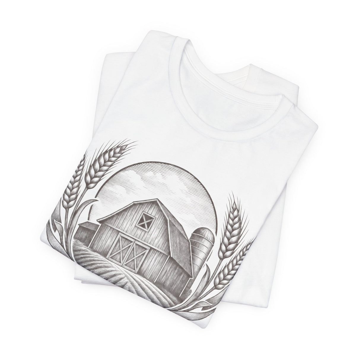 Farmhouse Family Woodcut T-Shirt | Vintage Barn Farm Life Tee | Country Family Gift Shirt