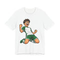 Soccer Cartoon Mascot Tee | Goal Celebration Kids Design | Funny Soccer Player Shirt | Soccer Mascot Gift | Youth Soccer Gift | Soccer Team Kids Design