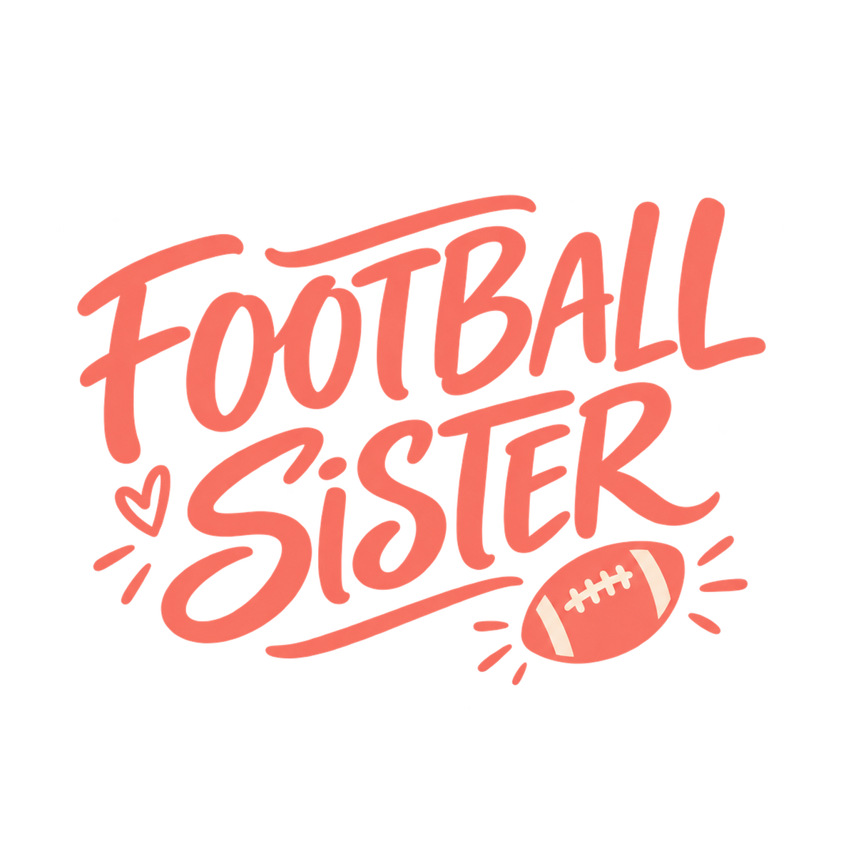 [Digital Download] Football Sister Script Tee SVG PNG EPS Cricut Silhouette Sublimation Design