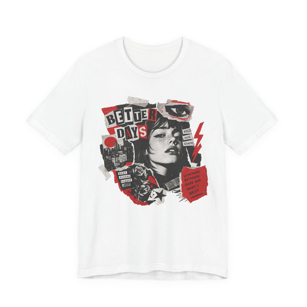 Grunge Zine Collage Tee | Torn Paper Streetwear Shirt | Alt Fashion Collage Shirt | Grunge Streetwear Gift Tee