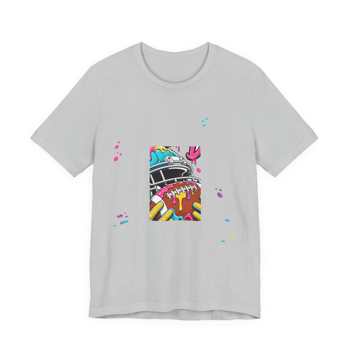 Respect The Drip Neon Tee | Bold Football Paint Drip Shirt | Football Graphic Gift | Bright Sports Tee