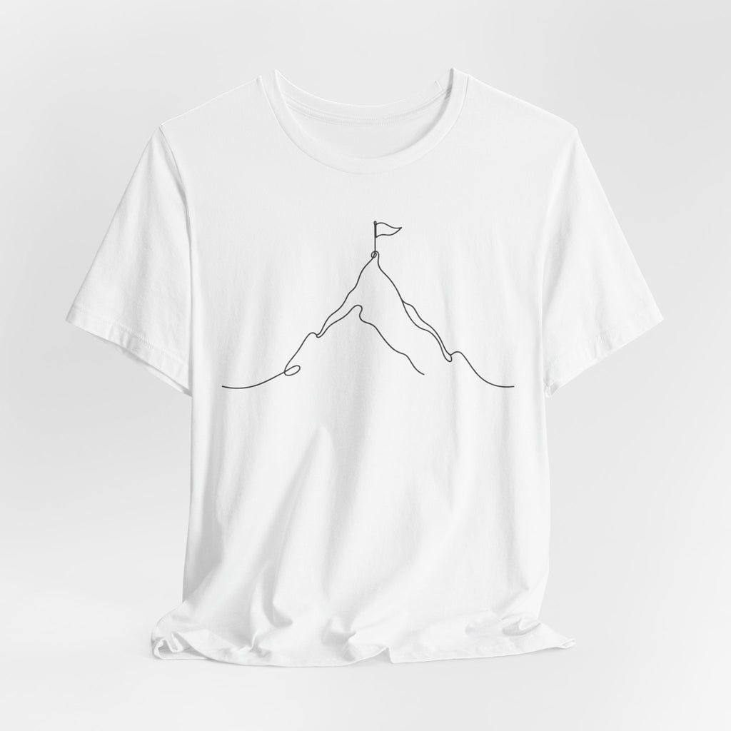 Keep Climbing Mountain Line Art T-Shirt | Minimalist Motivational Tee | Perseverance Gift Shirt