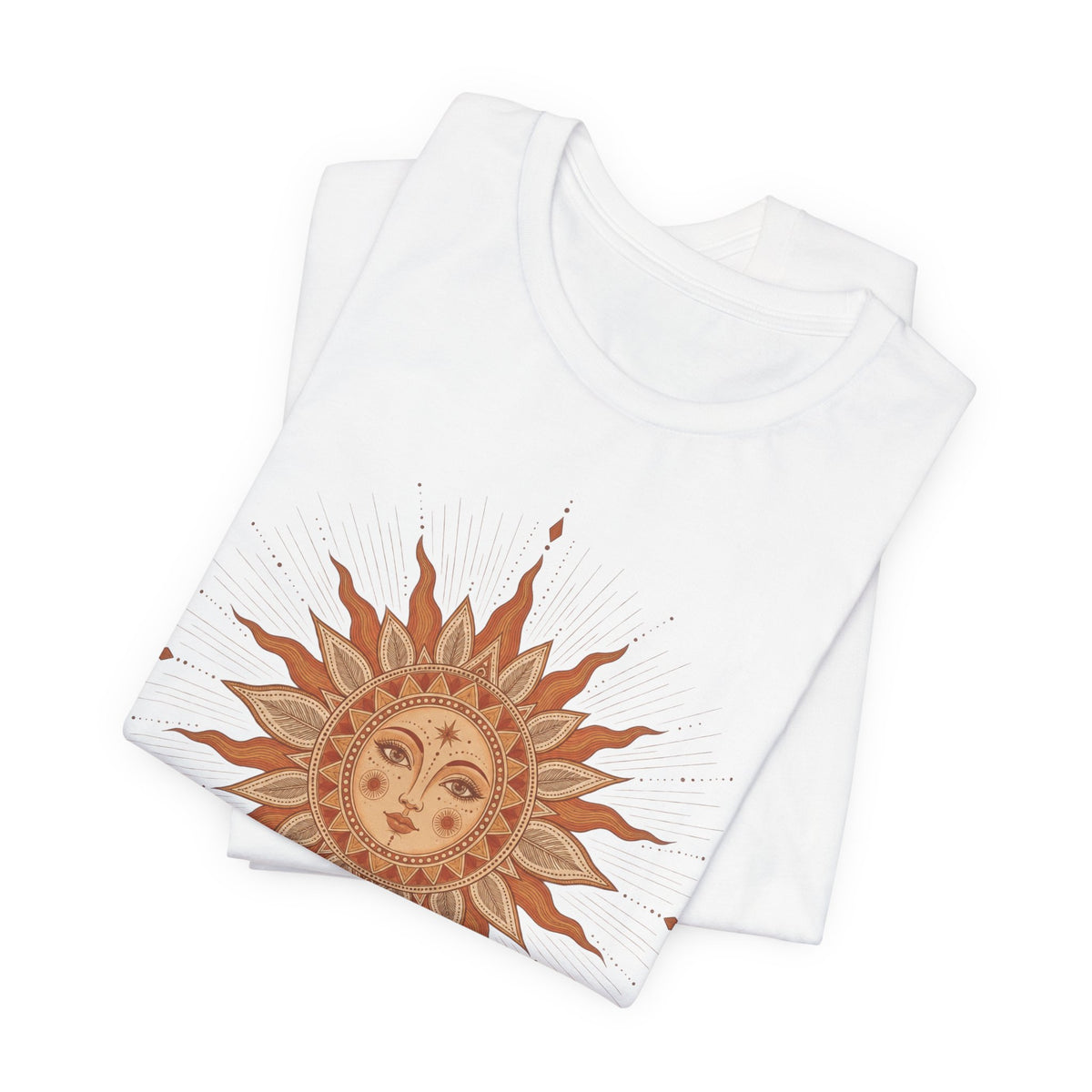Boho Sun Mandala T-Shirt | Bohemian Sun Rays Linework Tee | Earthy Mandala Gift Shirt