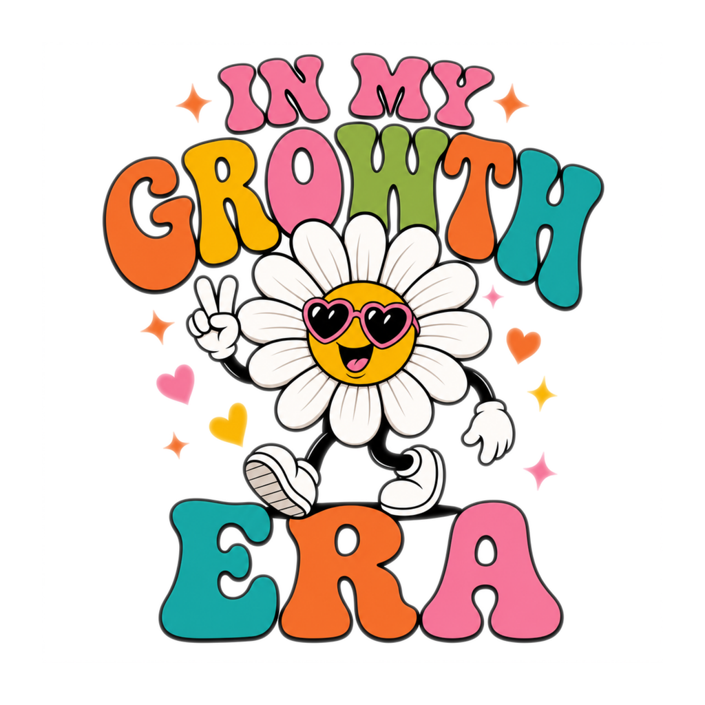 [Digital Download] In My Growth Era Flower Tee SVG PNG EPS Cricut Silhouette Sublimation Design