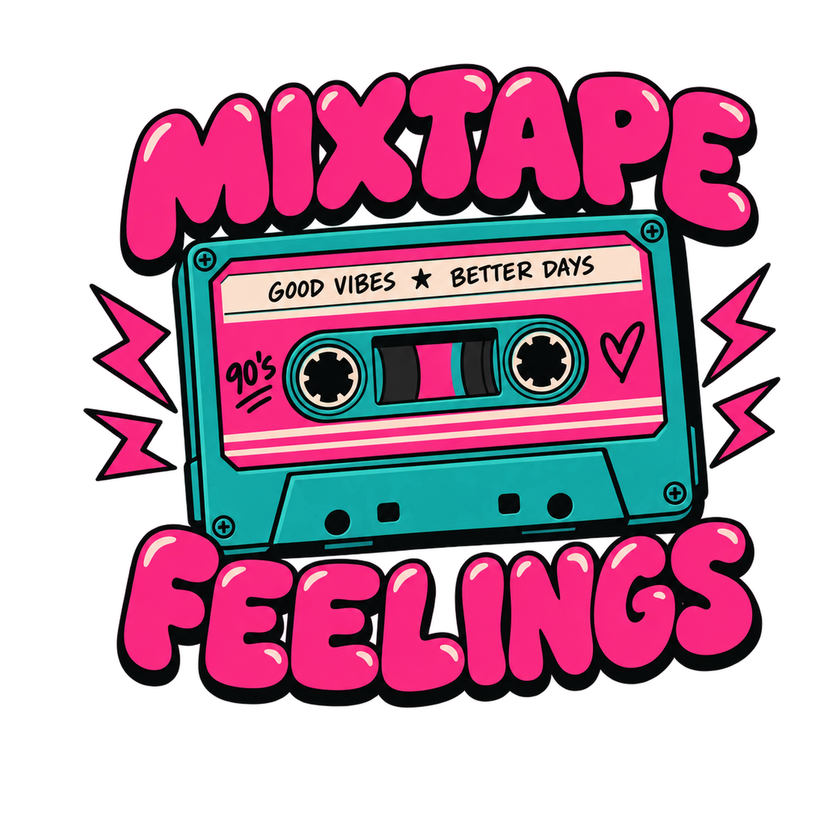 [Digital Download] Cassette Tape T-Shirt SVG PNG EPS Cricut Silhouette Sublimation Design