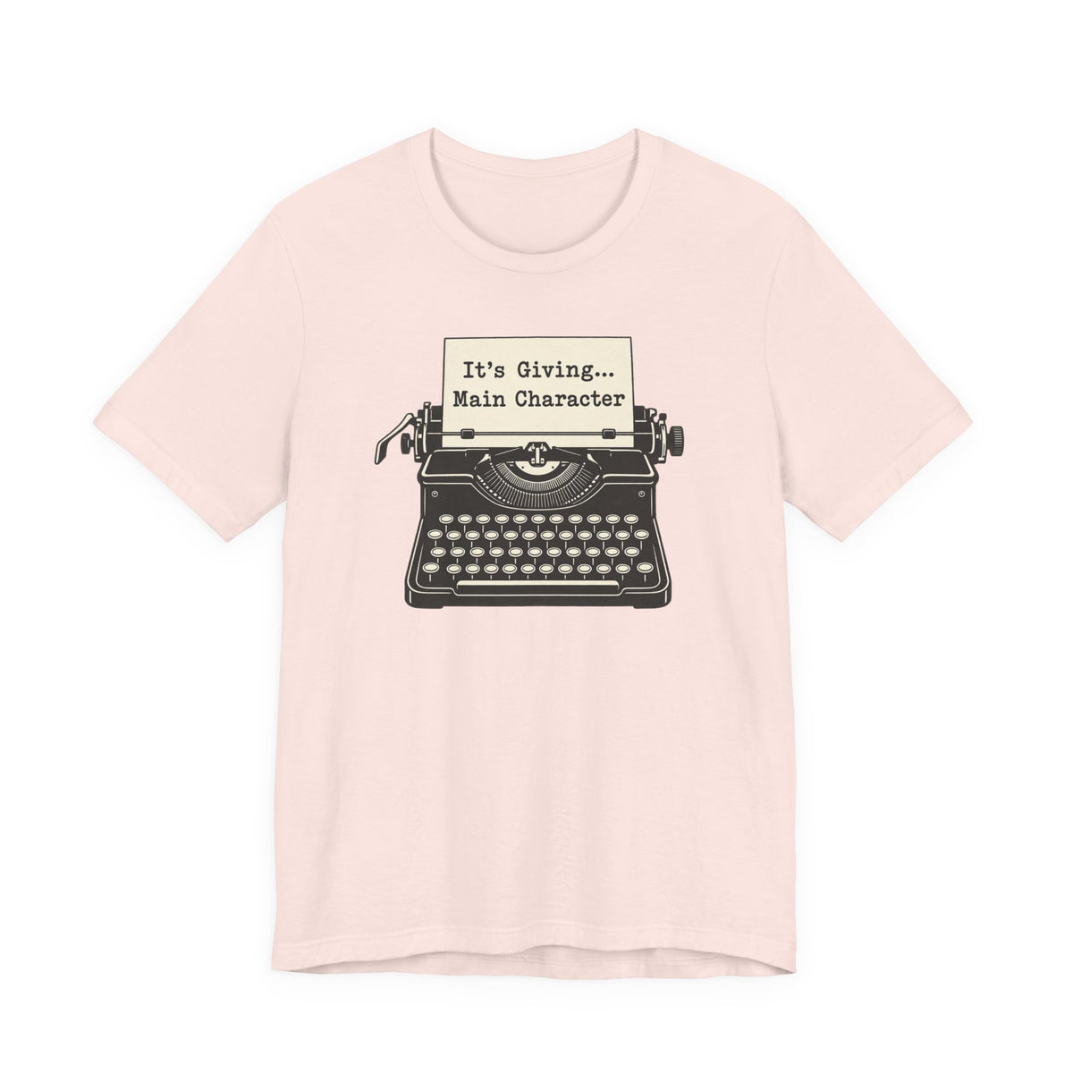 It's Giving Main Character T-Shirt | Retro Typewriter Meme Tee | Trendy Slang Gift Shirt