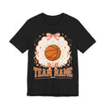 Custom Team Name Basketball Tee | Personalized Pastel Team Logo Shirt | Cute Custom Basketball Team Gift | Halloween Team Logo Design