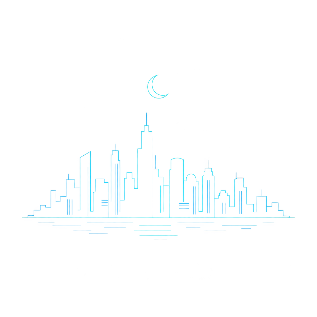 [Digital Download] Urban Night Skyline T-Shirt SVG PNG EPS Cricut Silhouette Sublimation Design