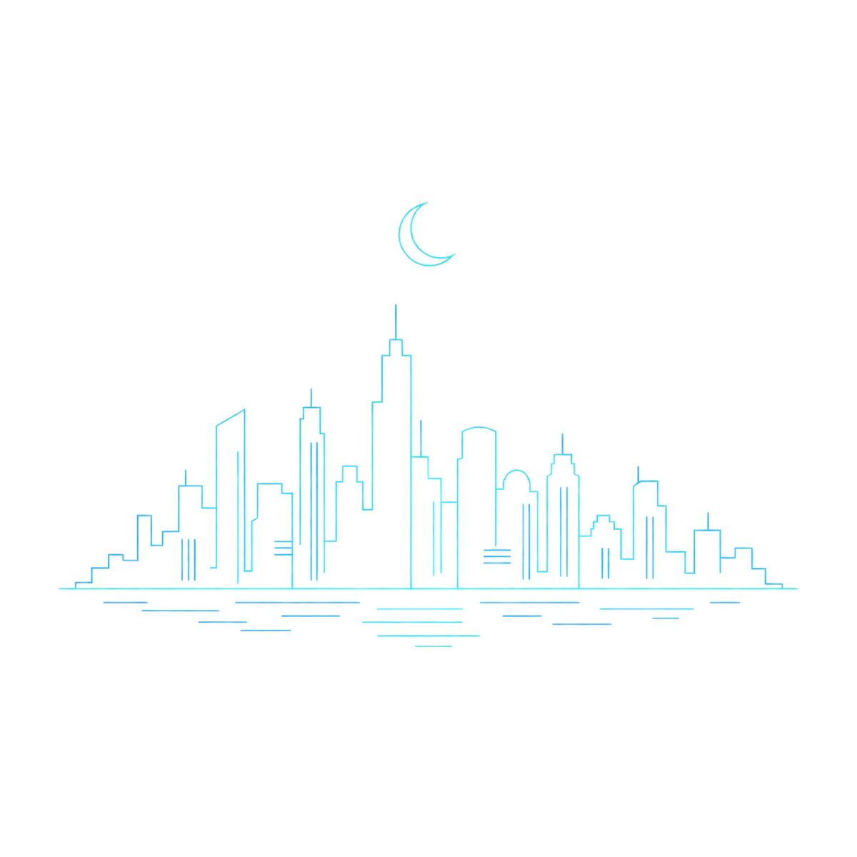 [Digital Download] Urban Night Skyline T-Shirt SVG PNG EPS Cricut Silhouette Sublimation Design