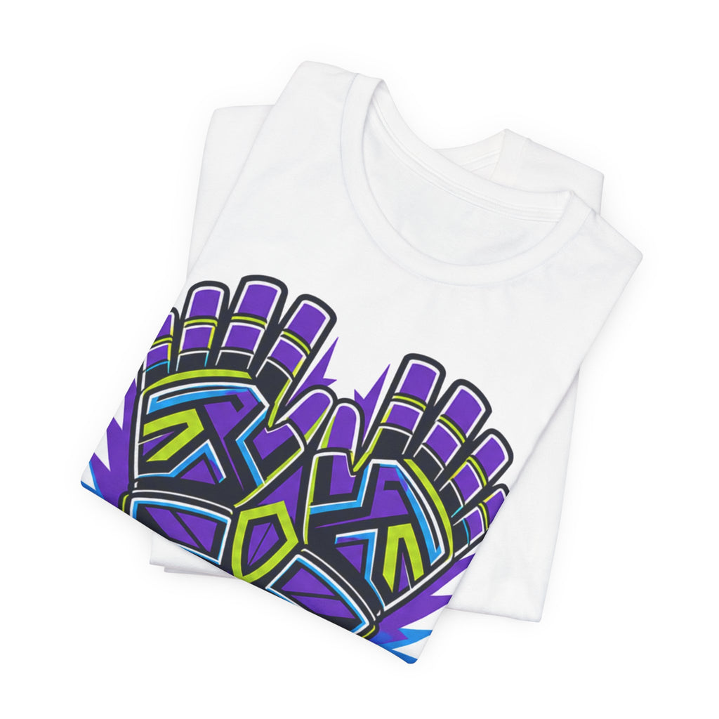 Brick Wall Goalkeeper Neon Tee | Bold Soccer Gloves Shirt | Soccer Goalkeeper Gift | Street Soccer Design