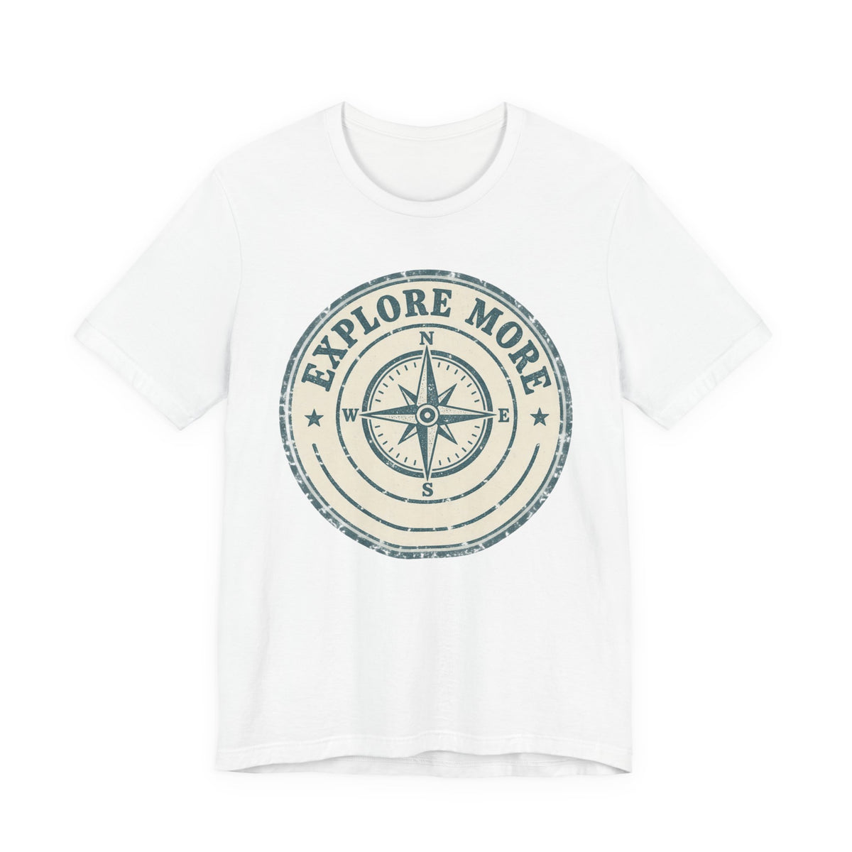 Retro Travel Stamp Badge T-Shirt | Vintage Passport Explorer Tee | Wanderlust Gift Shirt