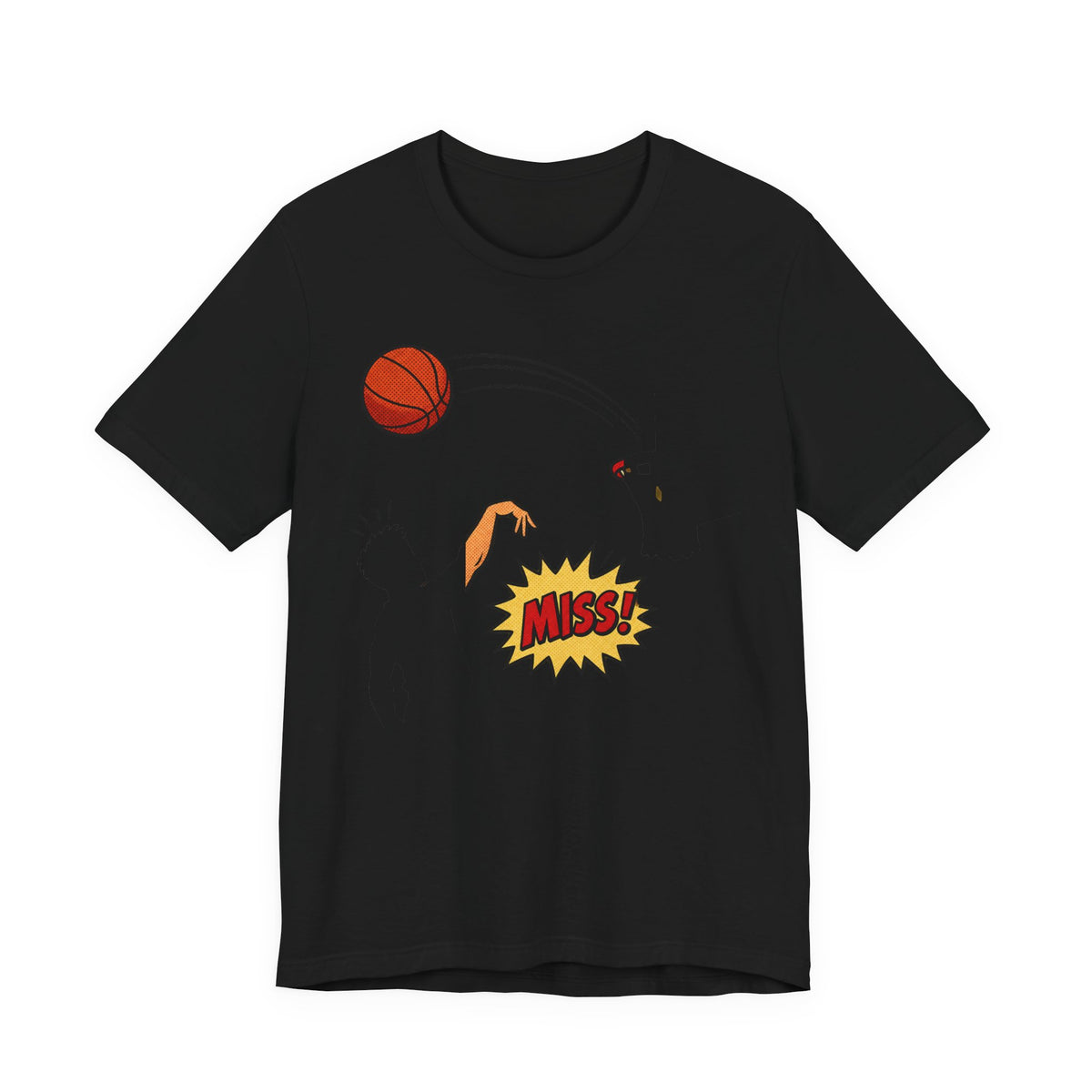 Funny Basketball T-Shirt | Airball Comic Halftone Tee | Basketball Humor Shirt | Funny Hoops Gift Shirt | Comic Basketball Tee