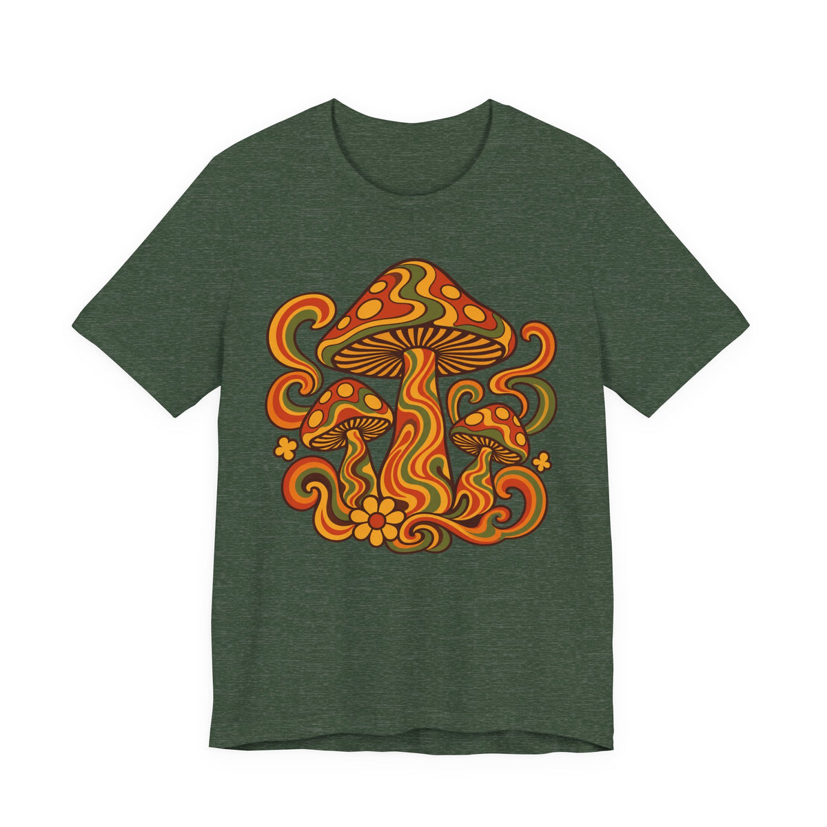 Psychedelic Mushroom T-Shirt | Retro 70s Trippy Groovy Tee | Vintage Hippie Gift Shirt