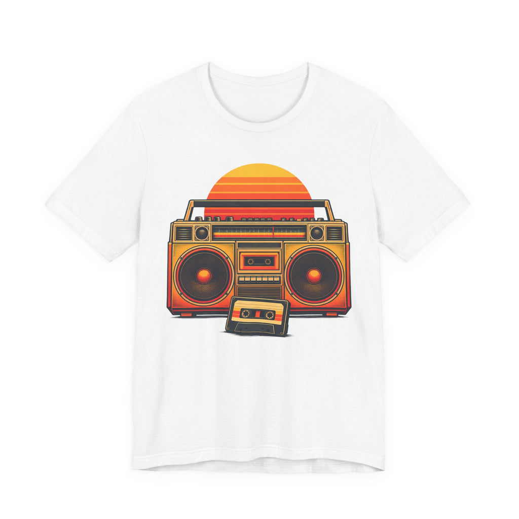 Retro Boombox Tee | 90s Hip Hop Nostalgia Shirt | Retro Cassette Streetwear Shirt | Old School Boombox Gift Tee
