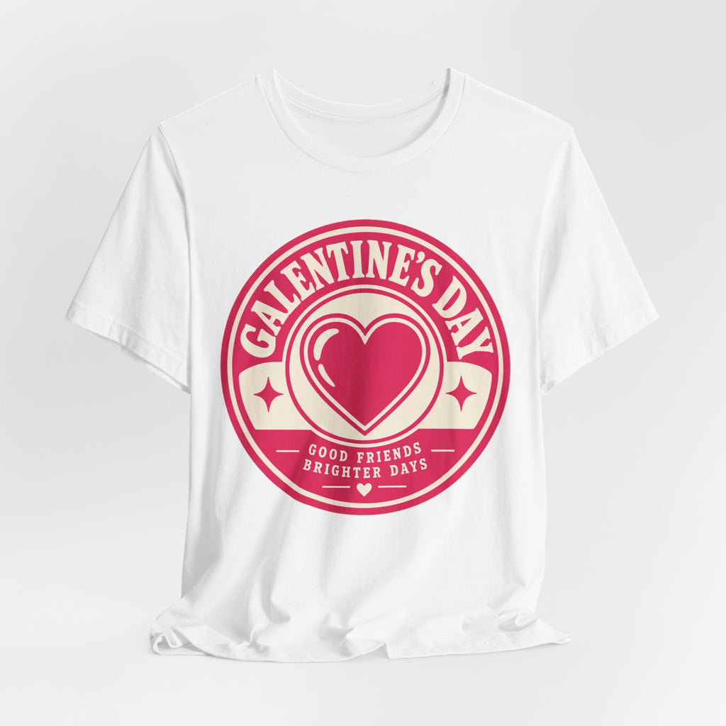 Galentine's Day T-Shirt | Retro Badge Friendship Tee | Valentine Friends Gift Shirt