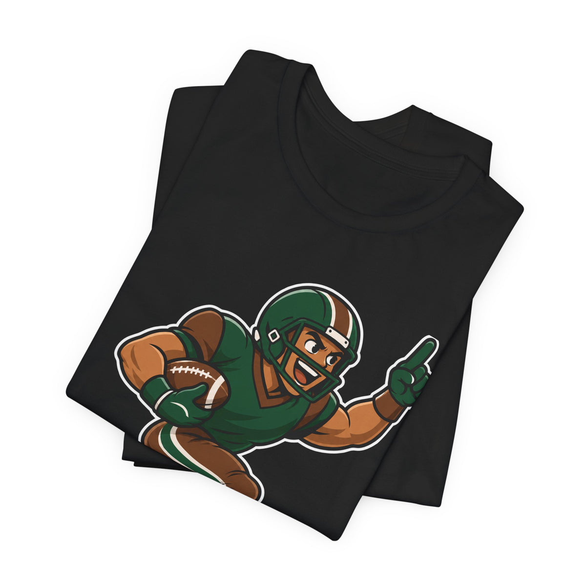 Football Cartoon Mascot T-Shirt | Touchdown Kids Tee | Funny Football Player Shirt | Youth Football Gift Shirt
