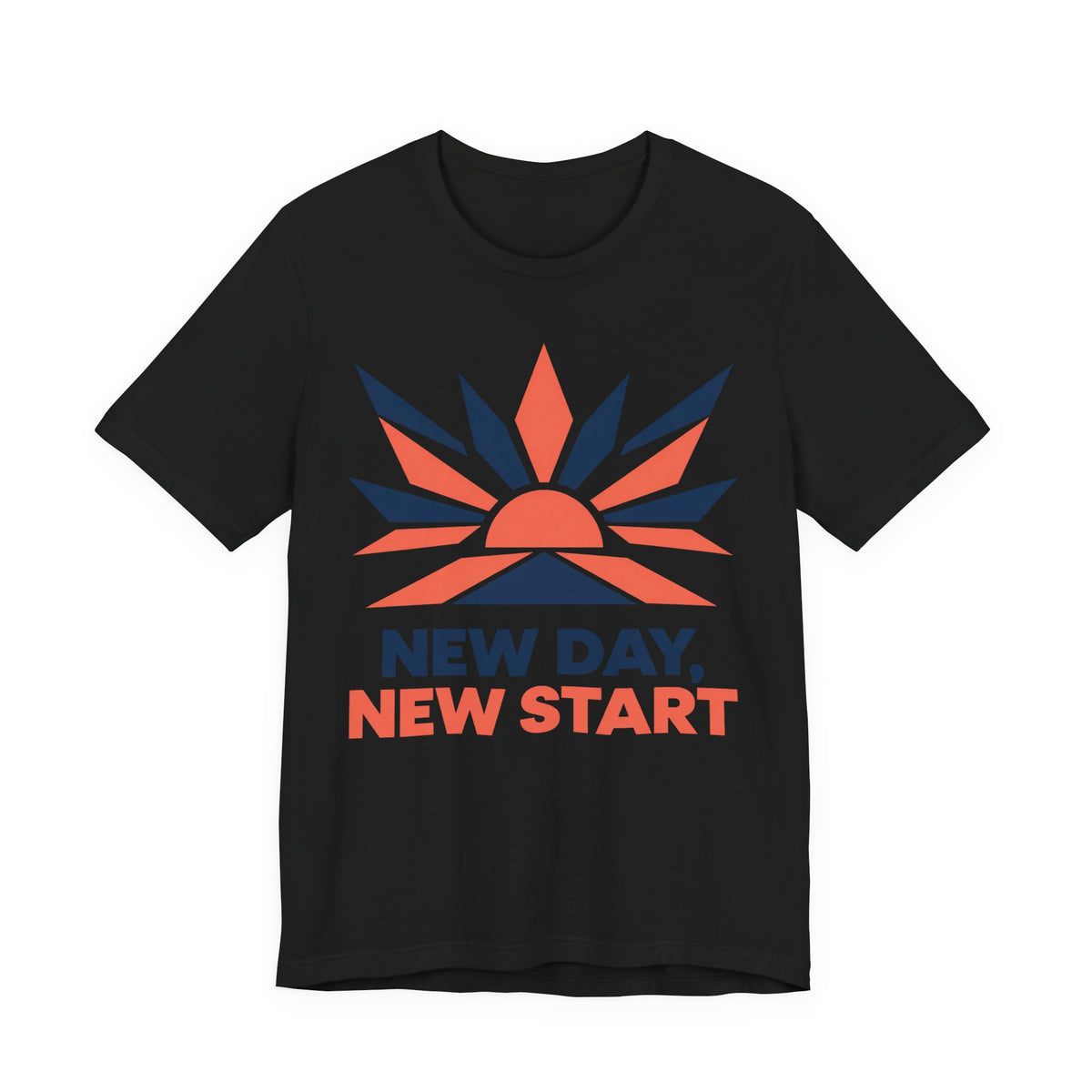 New Day New Start Geometric T-Shirt | Fresh Start Sunrise Tee | Motivational Gift Shirt