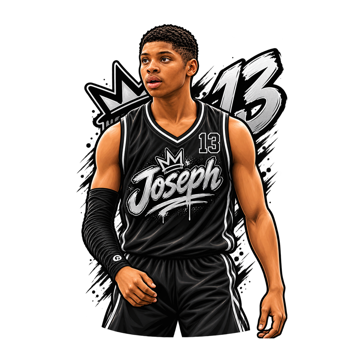 [Digital Download] Joseph Basketball Mascot Tee SVG PNG EPS | Digital Download | Cricut Silhouette Sublimation Design
