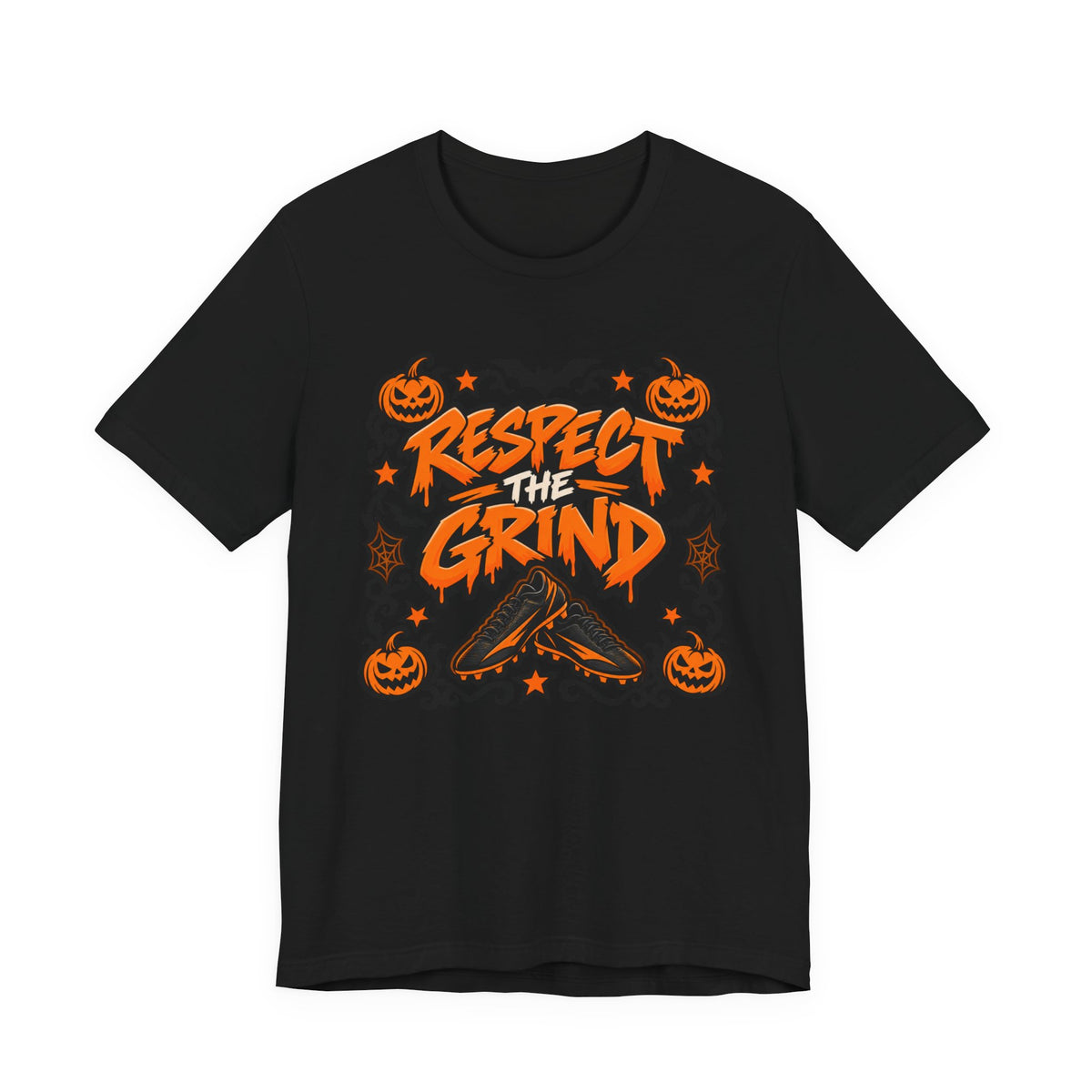 Respect The Grind Cleats Tee | Pastel Soccer Cleats Shirt | Soccer Gift Tee | Halloween Soccer Design