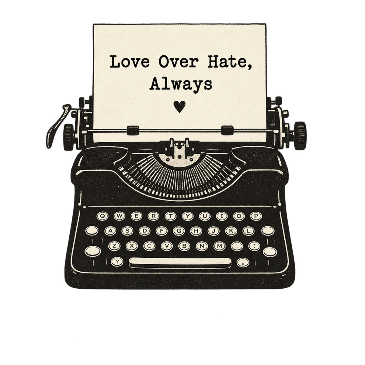 [Digital Download] Love Over Hate T-Shirt SVG PNG EPS Cricut Silhouette Sublimation Design