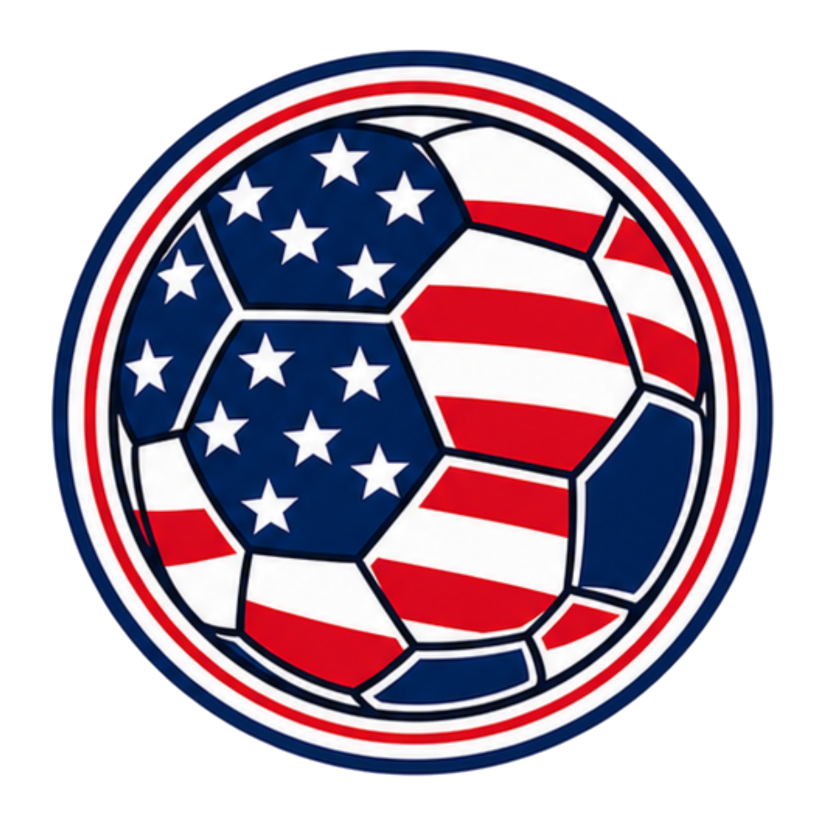 [Digital Download] USA Soccer Ball Neon Tee SVG PNG EPS Cricut Silhouette Sublimation Design