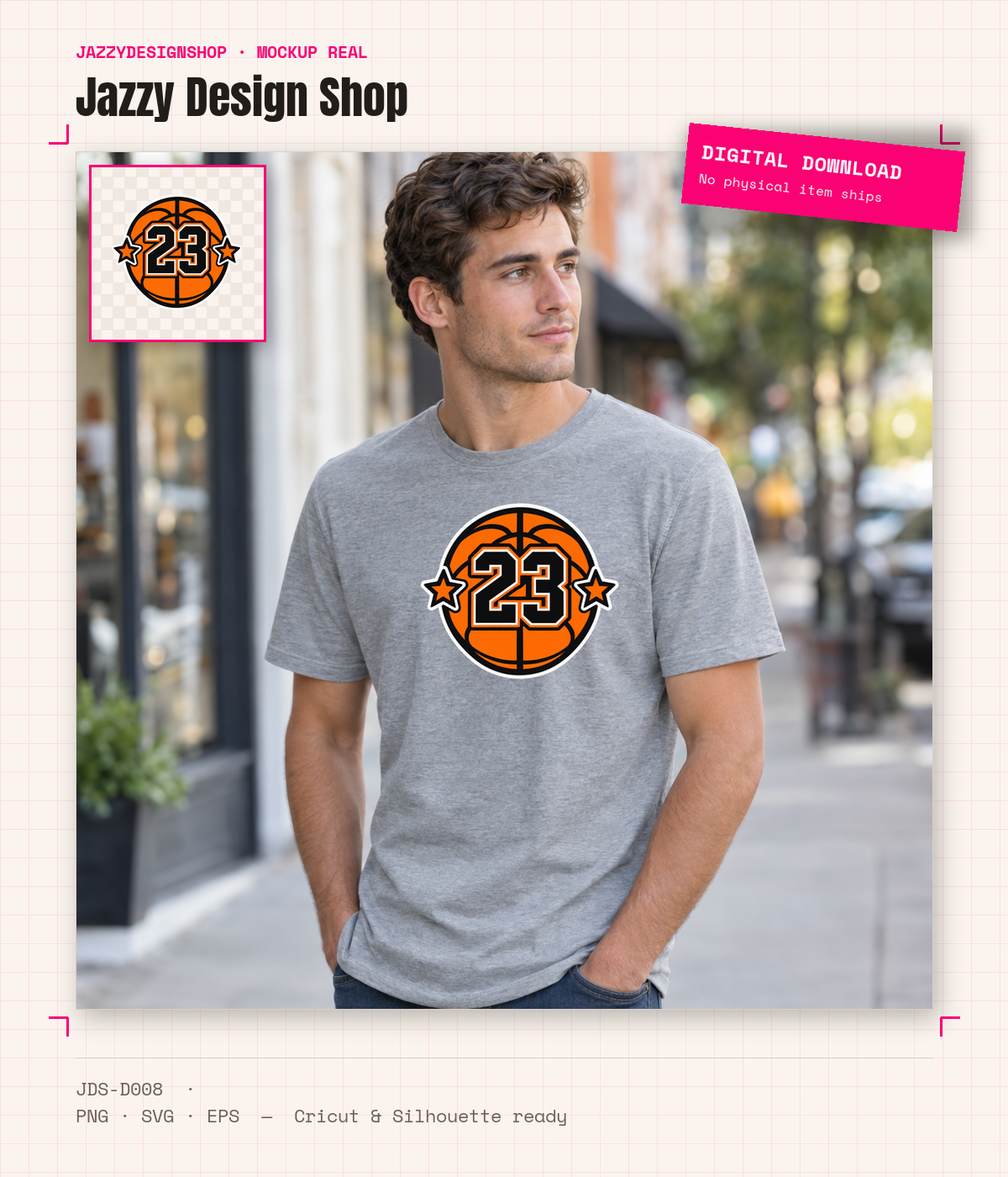 [Digital Download] Basketball Number T-Shirt SVG PNG EPS Cricut Silhouette Sublimation Design