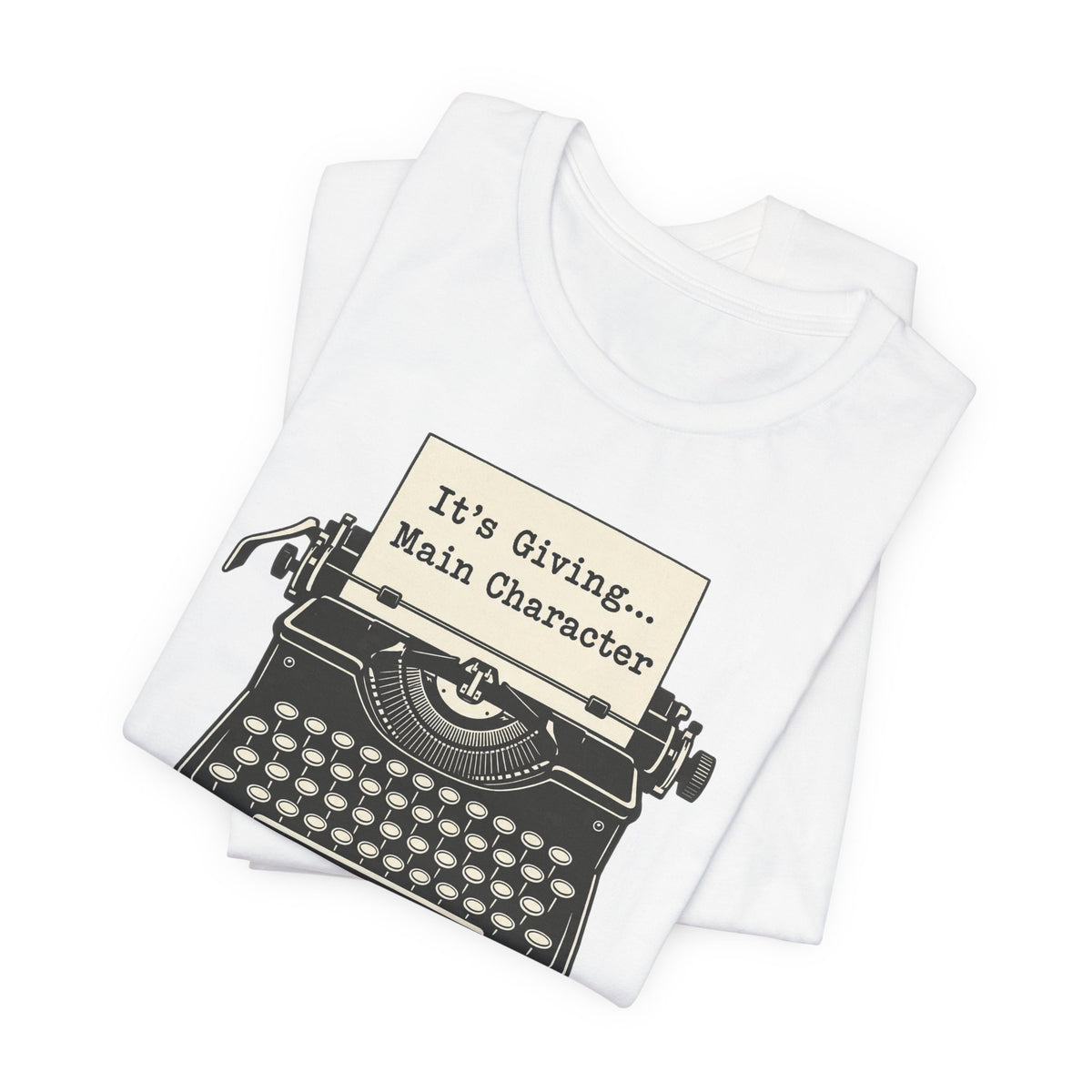 It's Giving Main Character T-Shirt | Retro Typewriter Meme Tee | Trendy Slang Gift Shirt