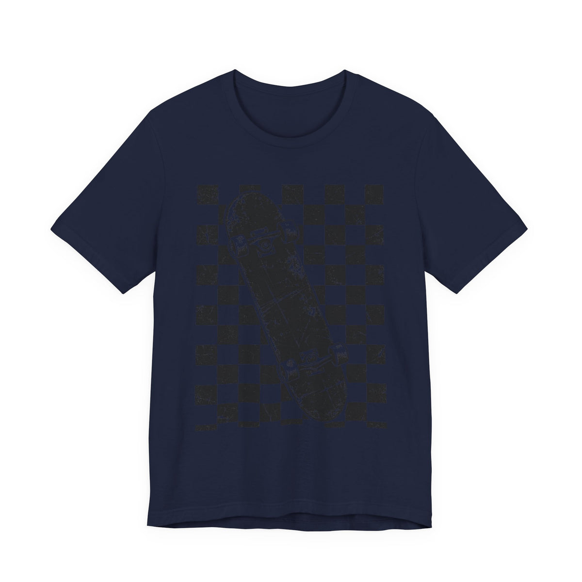 Checkerboard Skater T-Shirt | Vintage 90s Skate Culture Tee | Retro Black White Streetwear Gift