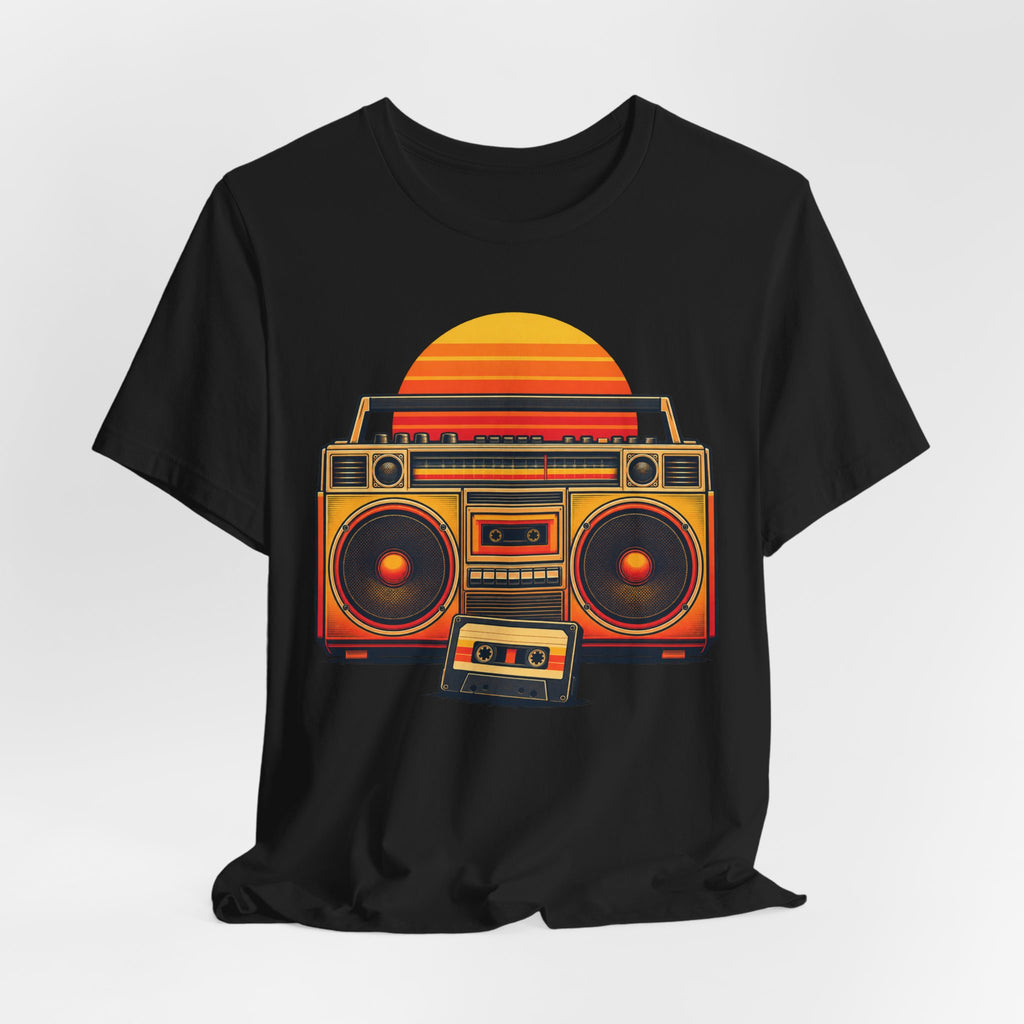 Retro Boombox Tee | 90s Hip Hop Nostalgia Shirt | Retro Cassette Streetwear Shirt | Old School Boombox Gift Tee