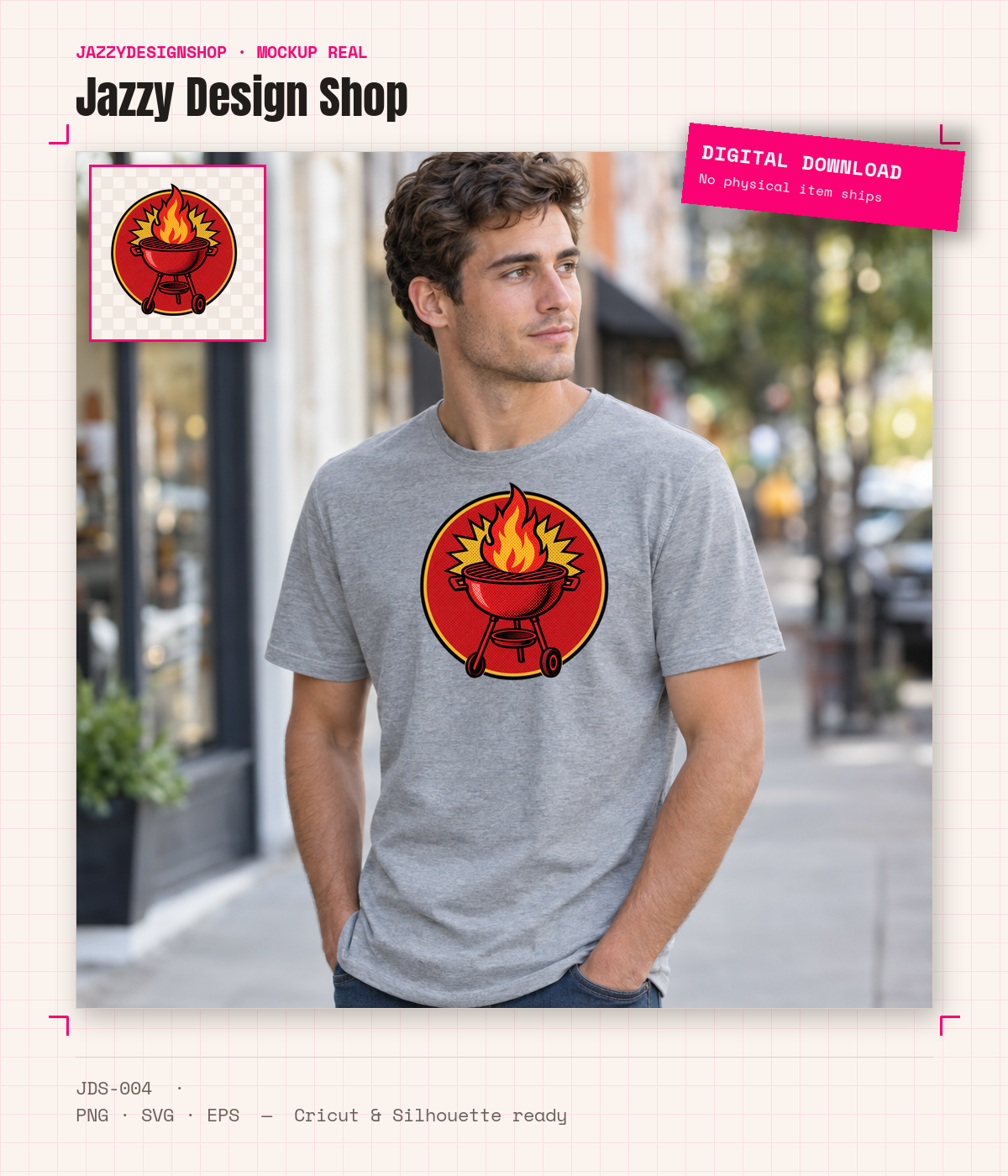 [Digital Download] Grill Dad Champion BBQ T-Shirt SVG PNG EPS Cricut Silhouette Sublimation Design