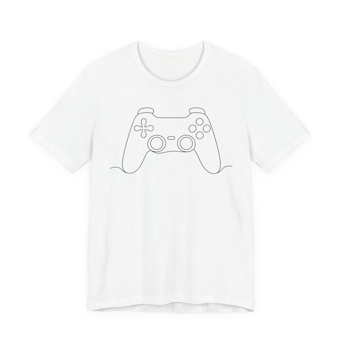 Gaming Controller Minimalist Line Art T-Shirt | Clean Line Gamer Tee | Modern Gamer Gift Shirt