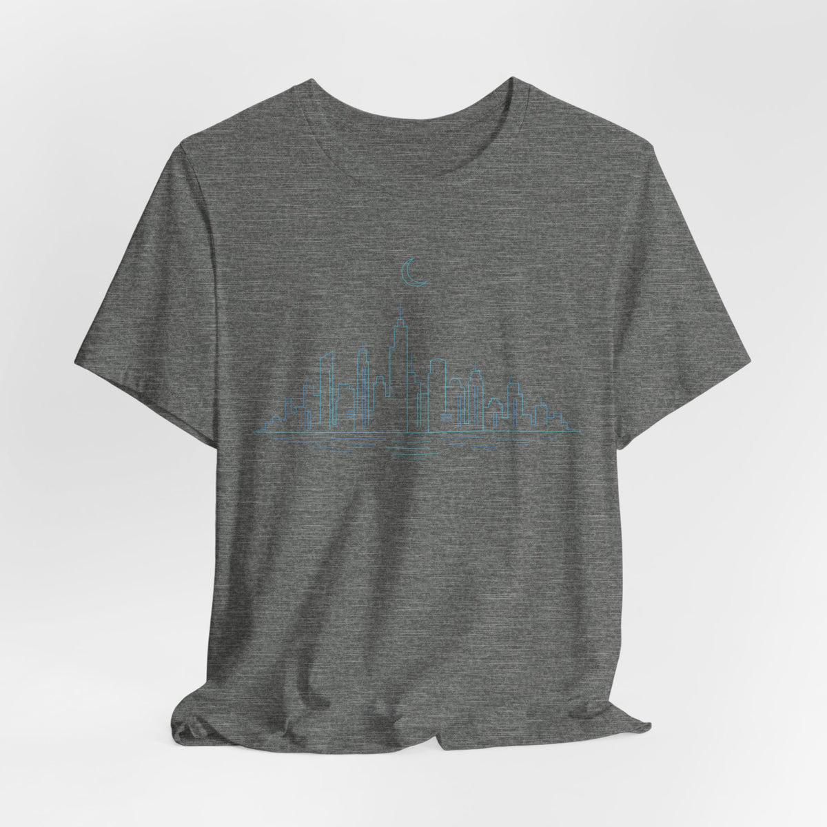 Urban Night Skyline T-Shirt | Minimalist City Line Art Tee | City Skyline Streetwear Shirt | Skyline Line Art Gift Shirt