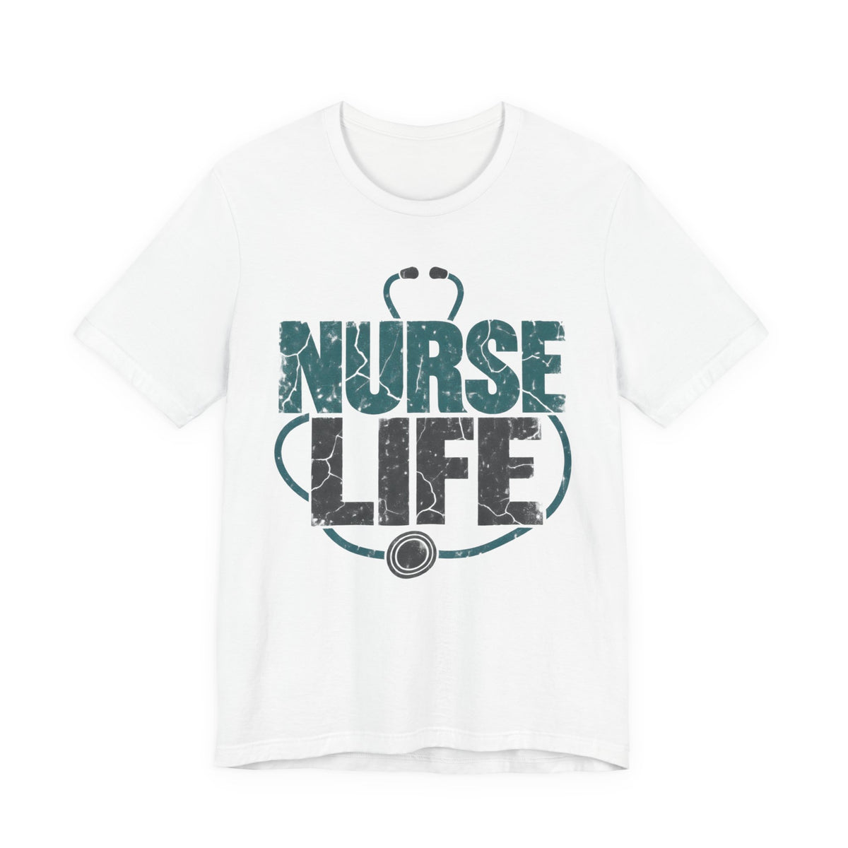 Nurse Life Distressed T-Shirt | RN Grunge Nurse Shirt | Nurse Gift Tee | Nursing School Grad Gift