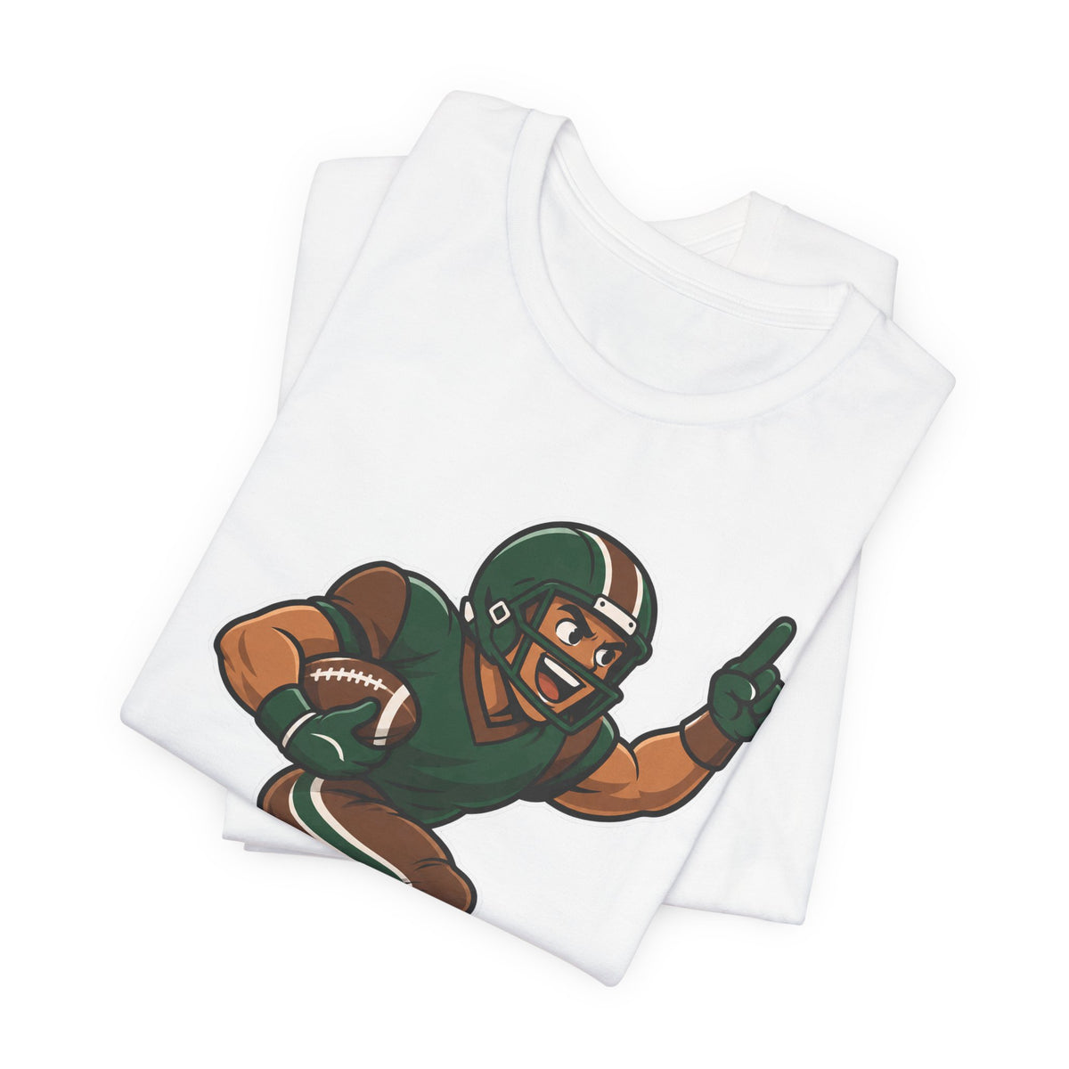 Football Cartoon Mascot T-Shirt | Touchdown Kids Tee | Funny Football Player Shirt | Youth Football Gift Shirt