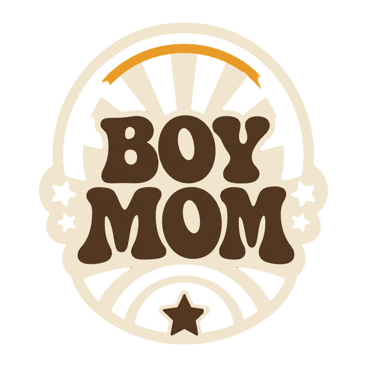 [Digital Download] Boy Mom Sunburst Retro Badge T-Shirt SVG PNG EPS Cricut Silhouette Sublimation Design