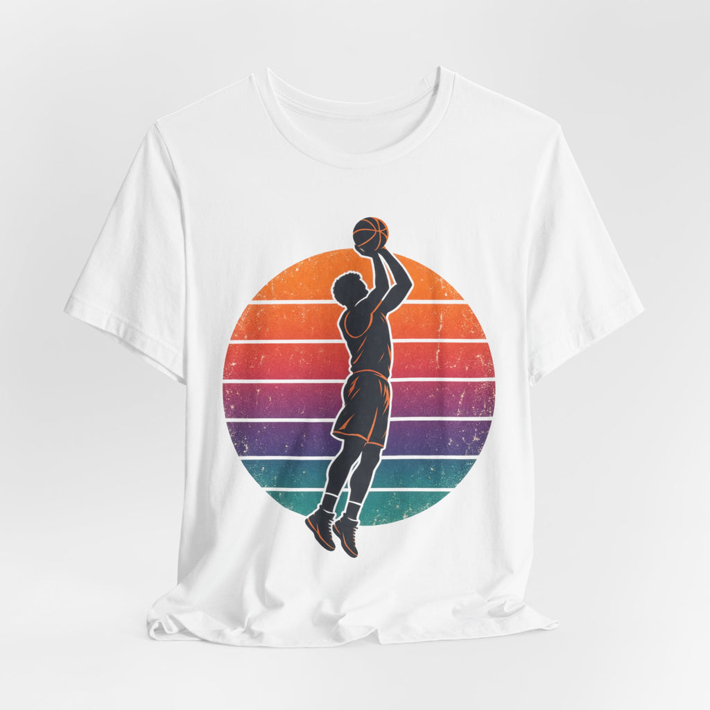 Retro Basketball Silhouette T-Shirt | Vintage 90s Hoops Tee | Old School Basketball Gift Shirt