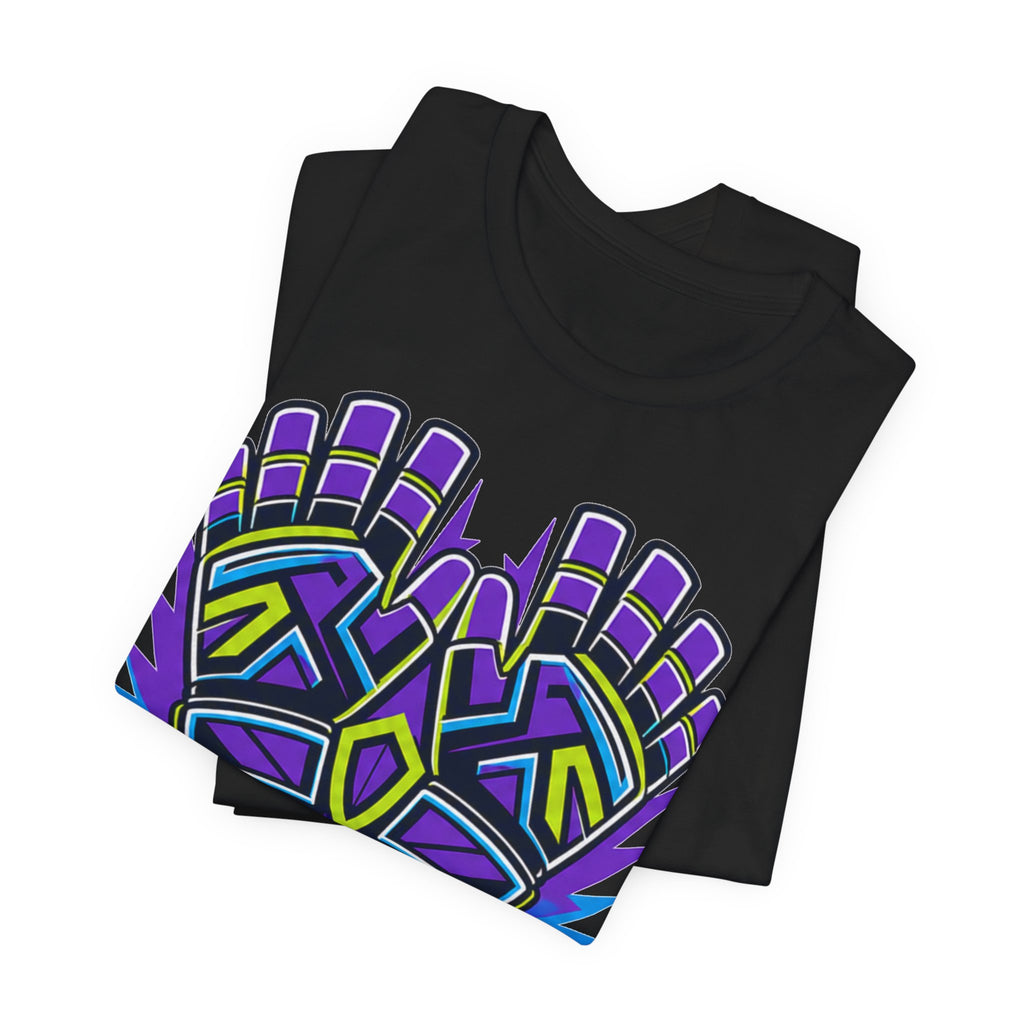 Brick Wall Goalkeeper Neon Tee | Bold Soccer Gloves Shirt | Soccer Goalkeeper Gift | Street Soccer Design