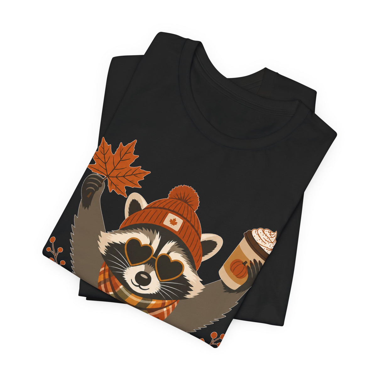 Tis The Season Raccoon Tee | Cute Fall Raccoon Shirt | Autumn Gift Tee | Cozy Pumpkin Spice Design