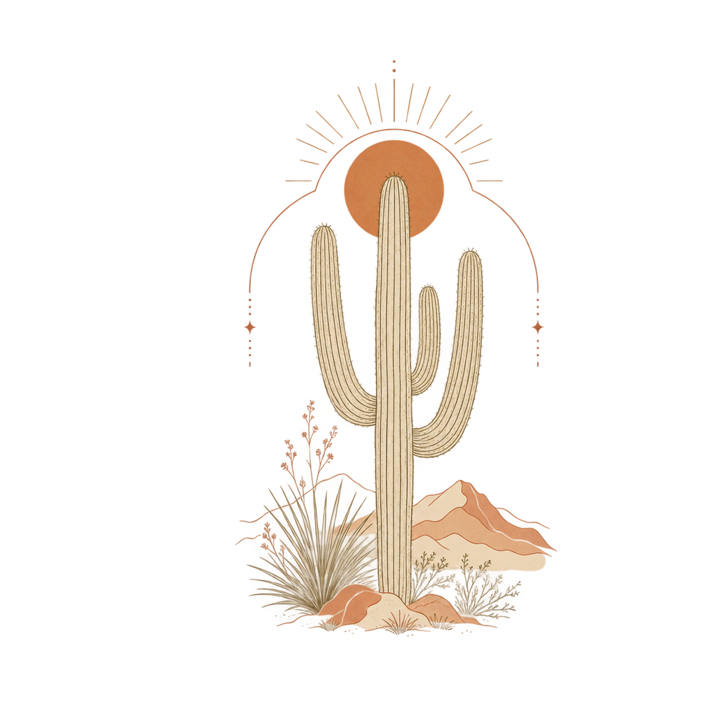 [Digital Download] Desert Cactus T-Shirt SVG PNG EPS Cricut Silhouette Sublimation Design