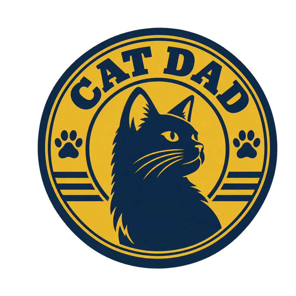 [Digital Download] Cat Dad Retro Badge T-Shirt SVG PNG EPS Cricut Silhouette Sublimation Design
