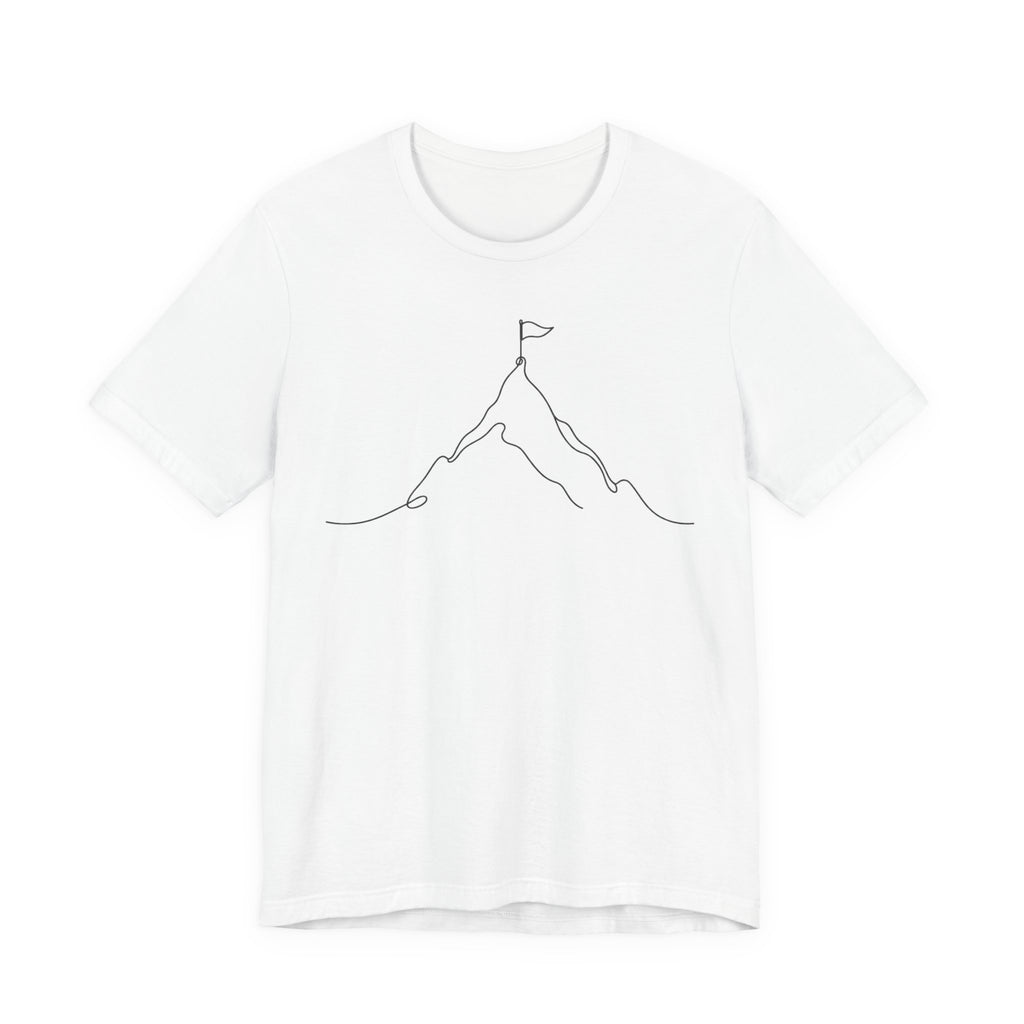 Keep Climbing Mountain Line Art T-Shirt | Minimalist Motivational Tee | Perseverance Gift Shirt