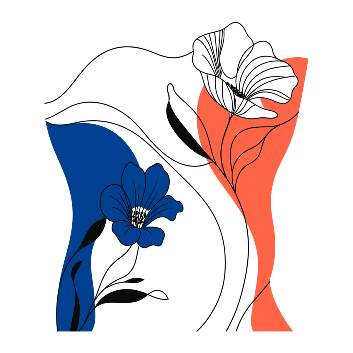 [Digital Download] Abstract Floral Design Tee 01 SVG PNG EPS Cricut Silhouette Sublimation Design