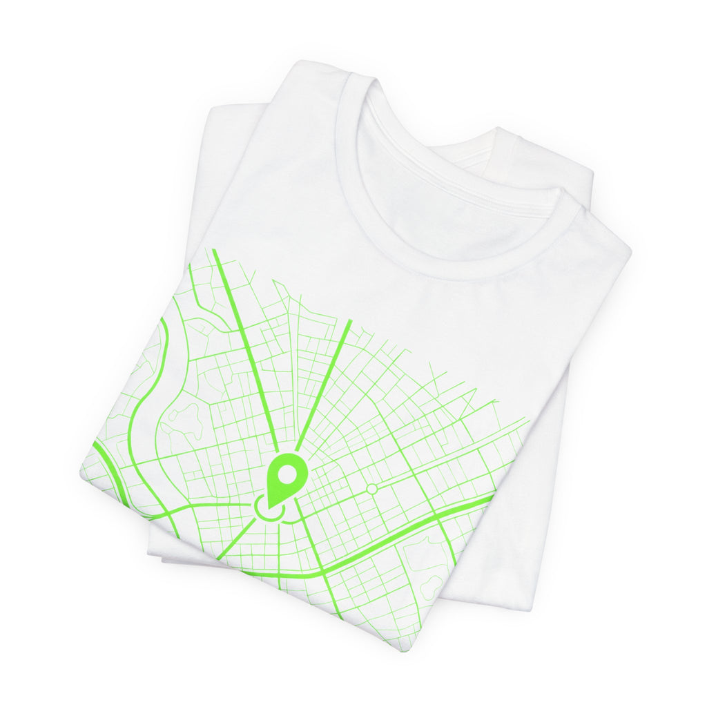 Urban City Map Tee | Streetwear Location Pin Shirt | City Map Streetwear Shirt | Urban Cartography Gift Tee