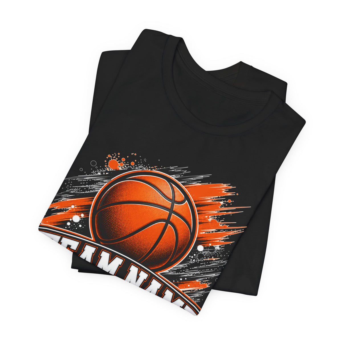 Custom Team Name Basketball Tee | Personalized Grunge Team Logo Shirt | Custom Basketball Team Gift | Bold Streak Team Logo Design