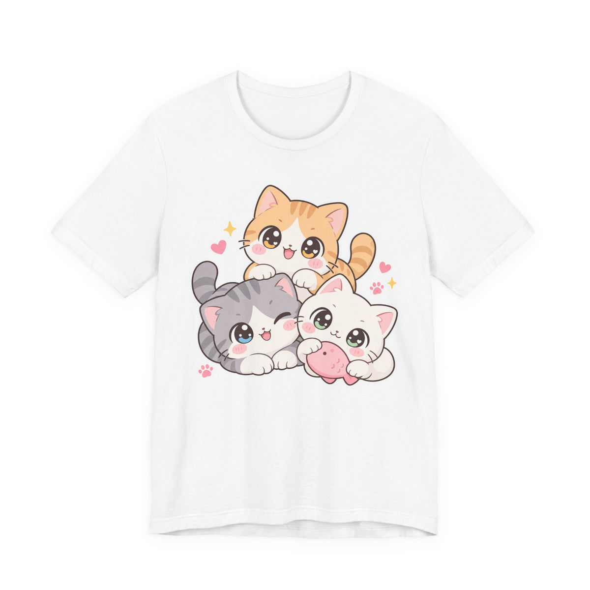 Cat Lady Kawaii T-Shirt | Cute Chibi Cat Design Tee | Cat Lover Gift Shirt