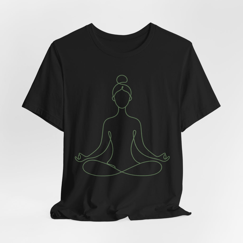 Yoga Flow Minimalist Line Art T-Shirt | Breathe and Flow Yoga Tee | Zen Yoga Gift Shirt
